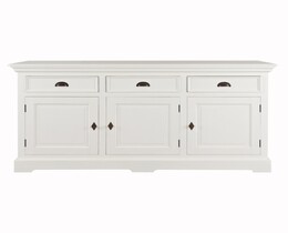 Komoda Brighton 3 szuflady + 3 drzwi white