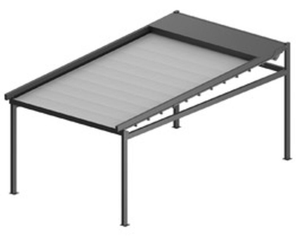 Pergola tarasowa zadaszona na prowadnicach