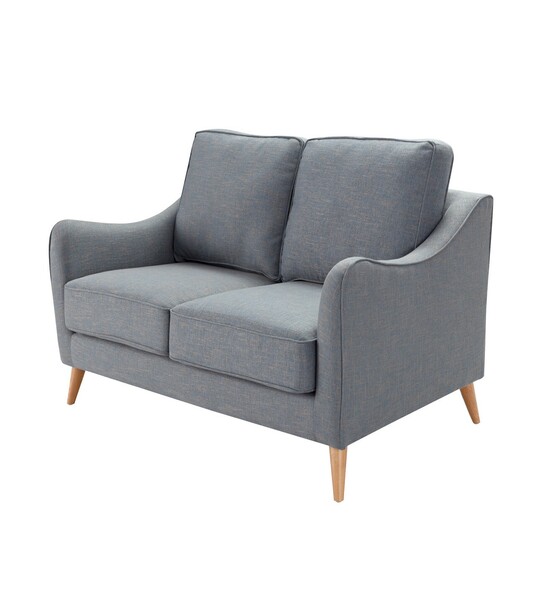 Sofa Venuste denim blue/brown 2-os.