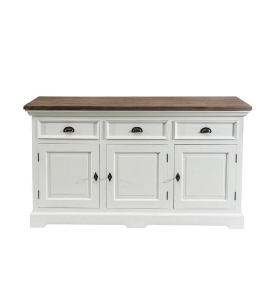 Komoda Brighton 180x55x95cm white&natural grey