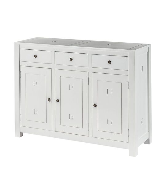 Komoda Noa white, 3drzwi + 3szuflady 150x50x100cm