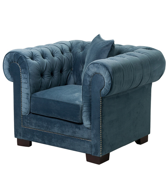Fotel Chesterfield Classic Velvet Midnight 118x96x77cm