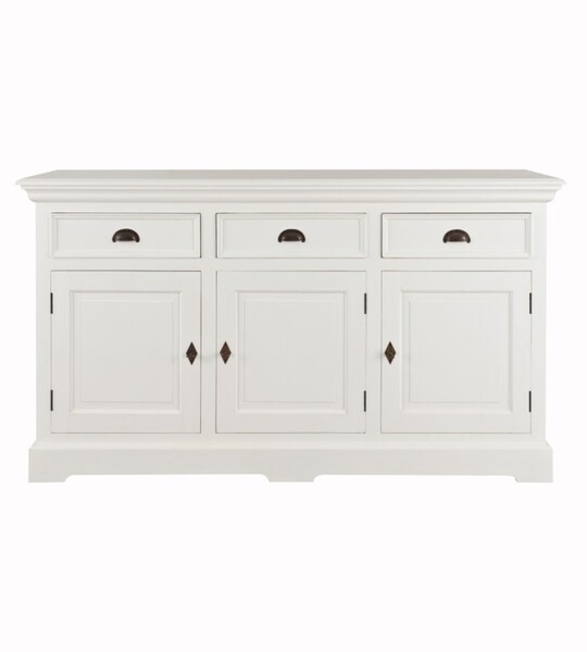 Komoda Brighton 3 szuflady + 3 drzwi white