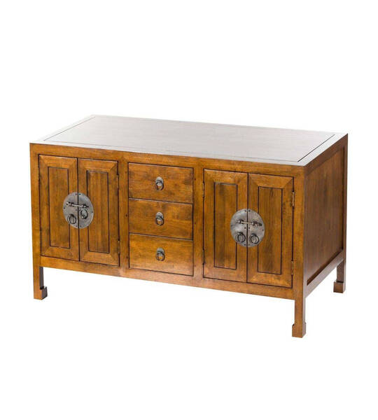 Komoda Ibuku 3szuflady + 4 drzwi, brown 126x55x65cm