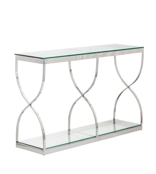 Konsola Dubai silver 140x40x80