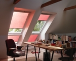 Roleta VELUX RFL dekoracyjna z prowadnicami