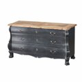 Komoda Lawrence 160x50x85 old black & natural