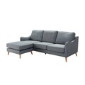 Sofa narożna Venuste denim blue/brown