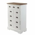 Komoda Brighton 11 szuflad white&natural