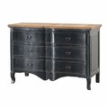 Komoda Tulon 130x55x90 old black & natural